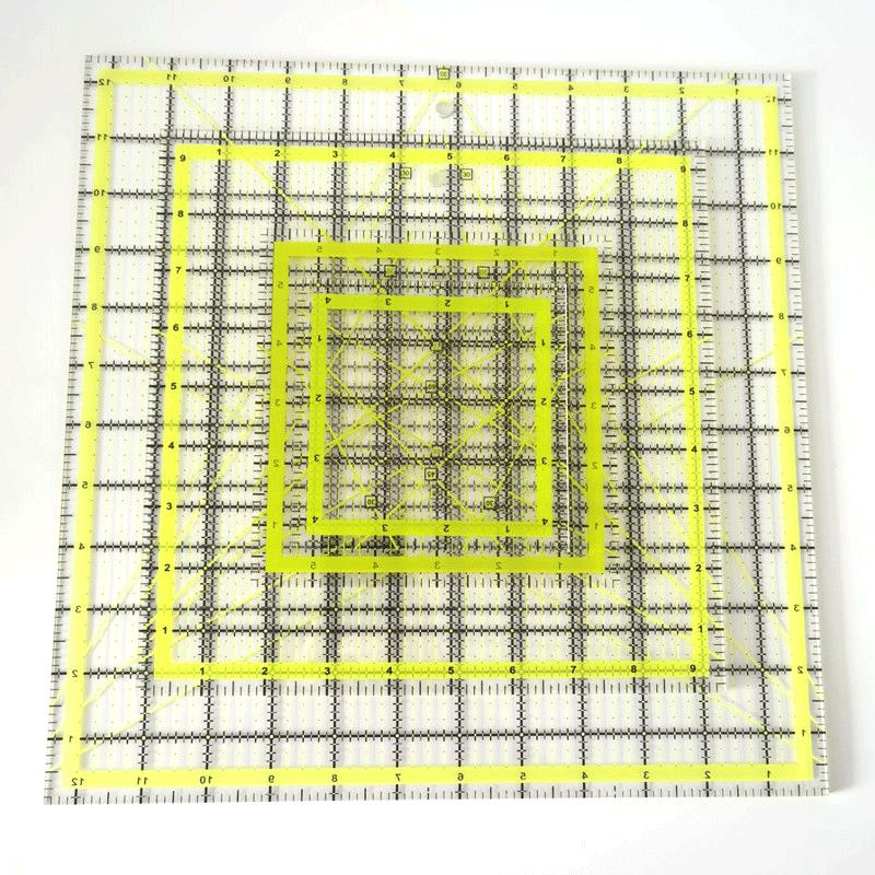 Quilting Ruler Square - 4Pcs Square Acrylic Quilting Rulers Fabric