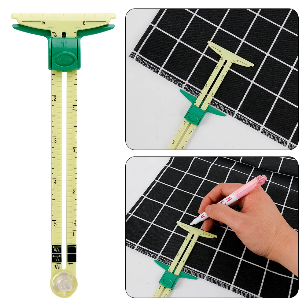 5-IN-1 Sewing Seam Ruler Measu - Quilting Ruler Square ulasan dan harga