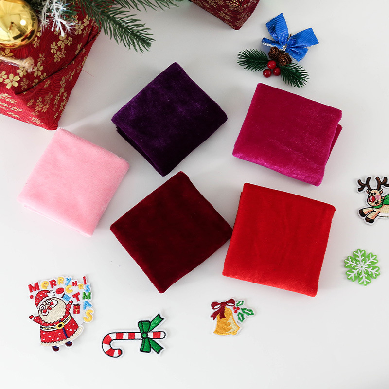 5Pcs 50x50cm Solid Color Velve - Sewing Velvet Fabric ulasan dan harga
