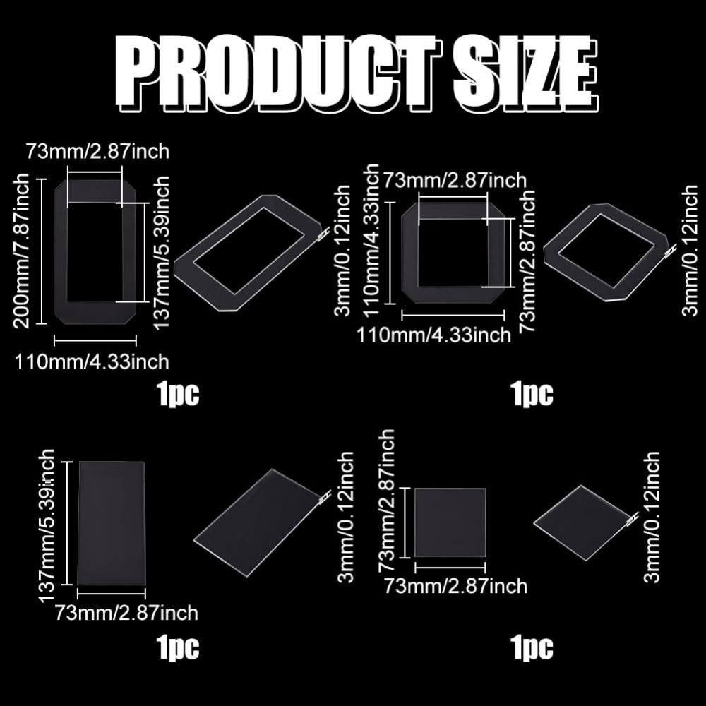 2 Sets Quilting Template Clear - Quilting Ruler Square ulasan dan harga