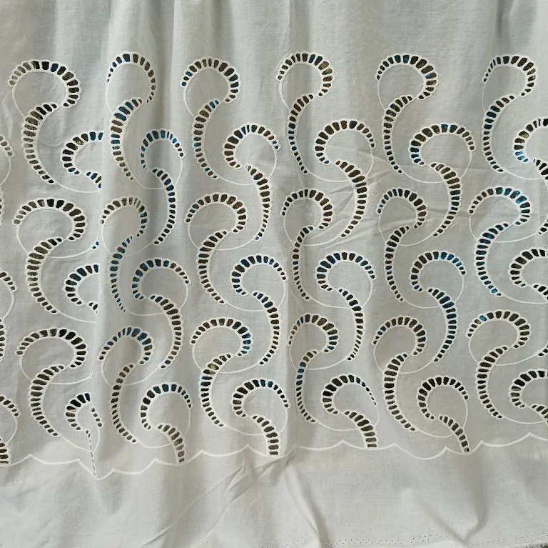 100% cotton embroidered hollow - Sewing Eyelet Fabric ulasan dan harga