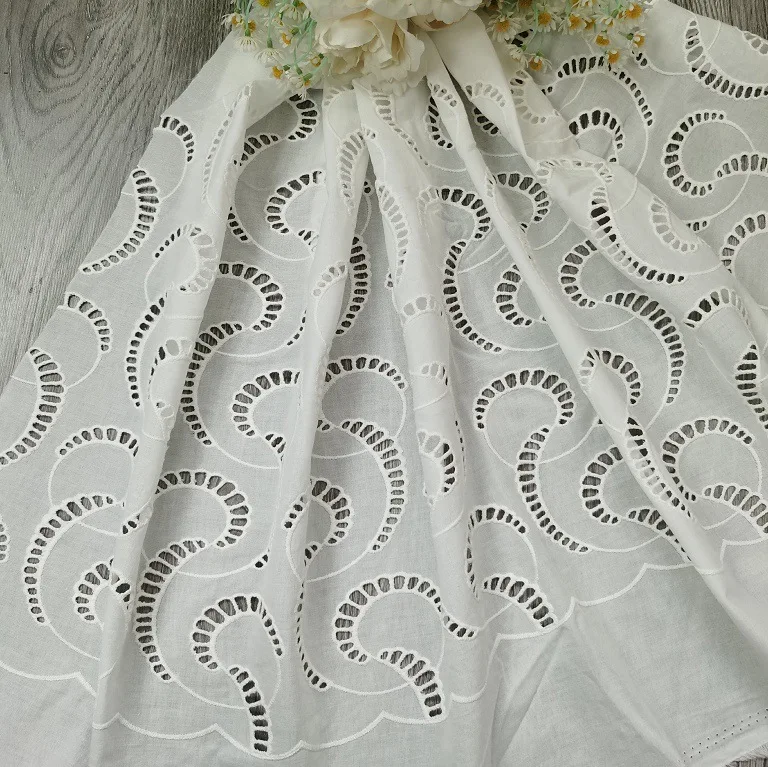100% cotton embroidered hollow - Sewing Eyelet Fabric ulasan dan harga