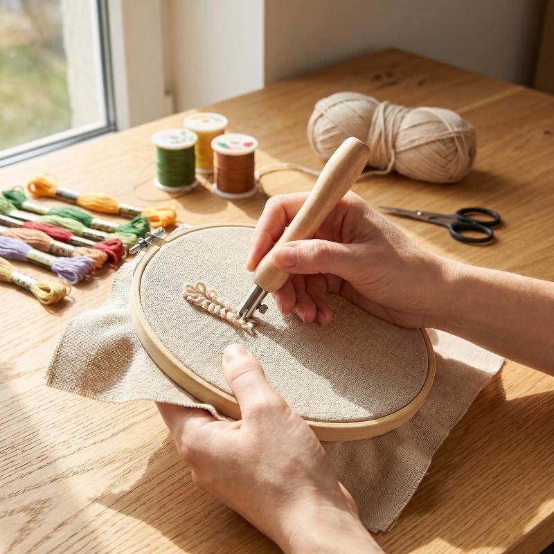 Simple Embroidery DIY Adjustab - Sewing Textile Art ulasan dan harga