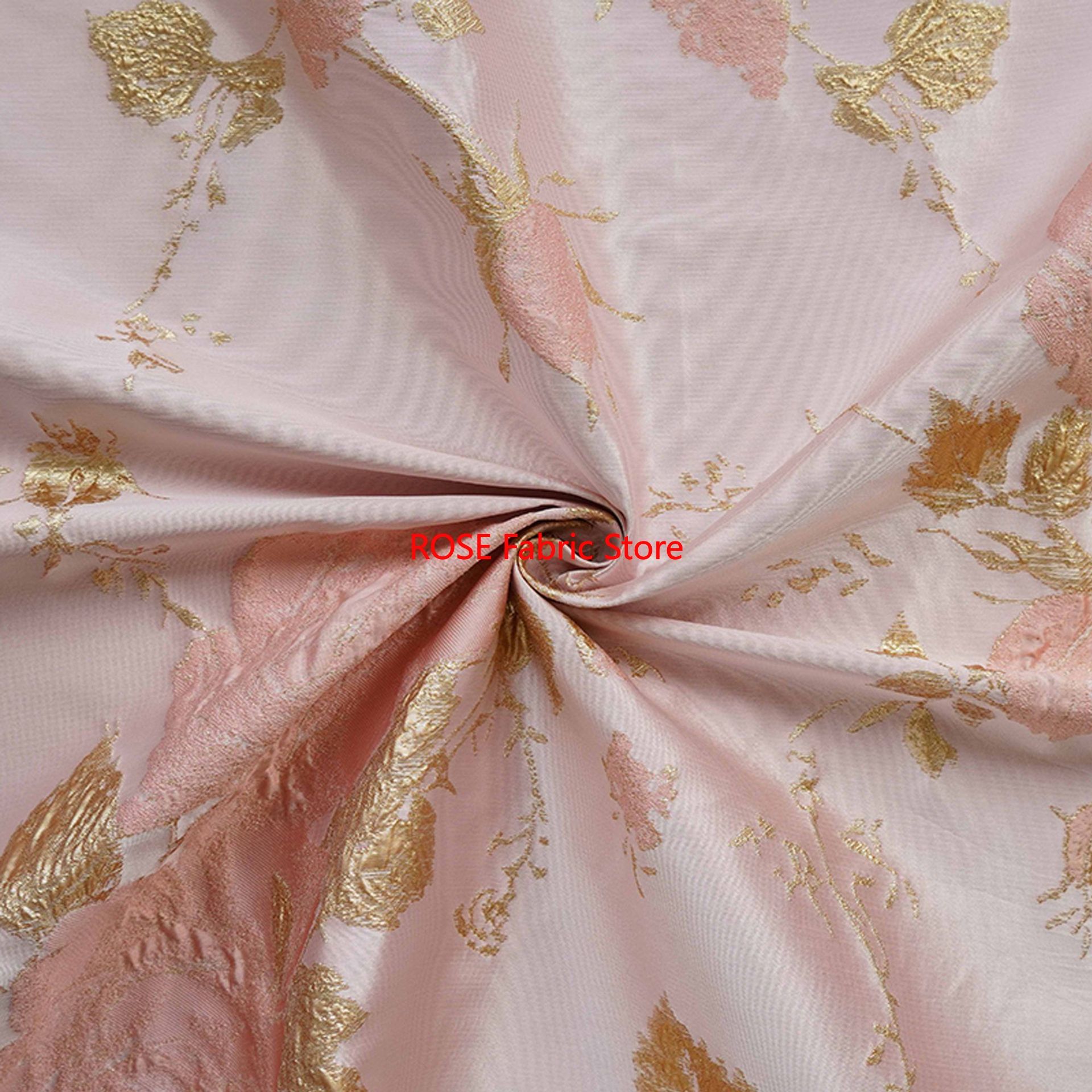 1 meter 3D Relief Gold Silk Fl - Sewing Jackets ulasan dan harga