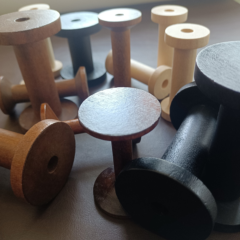 10Pcs/Set Vintage Natural Wood - Sewing Machine Yarn ulasan dan harga