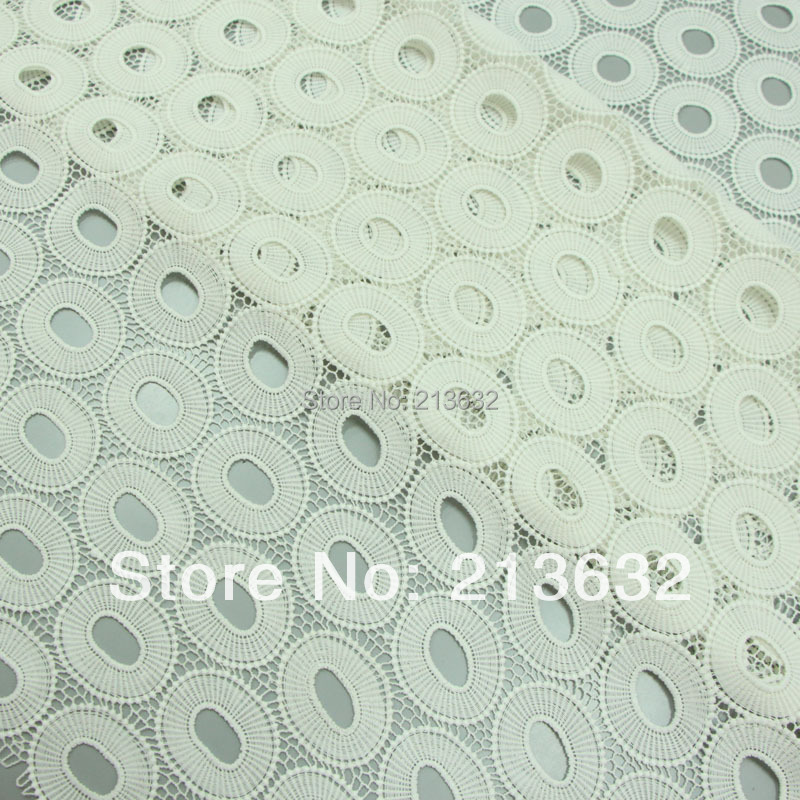 High-End White Fabrics Embroid - Sewing Eyelet Fabric ulasan dan harga