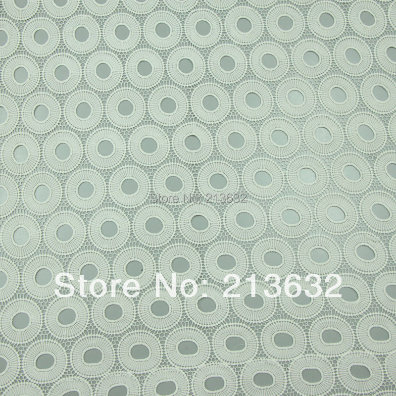 High-End White Fabrics Embroid - Sewing Eyelet Fabric ulasan dan harga