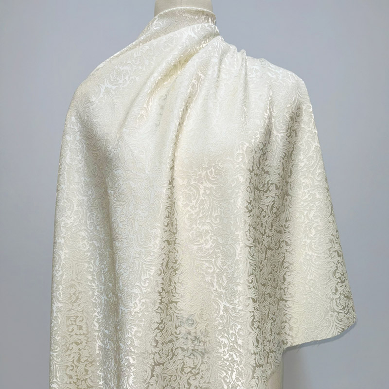 Pre-cut Beige Damask Jacquard  - Sewing Jackets ulasan dan harga