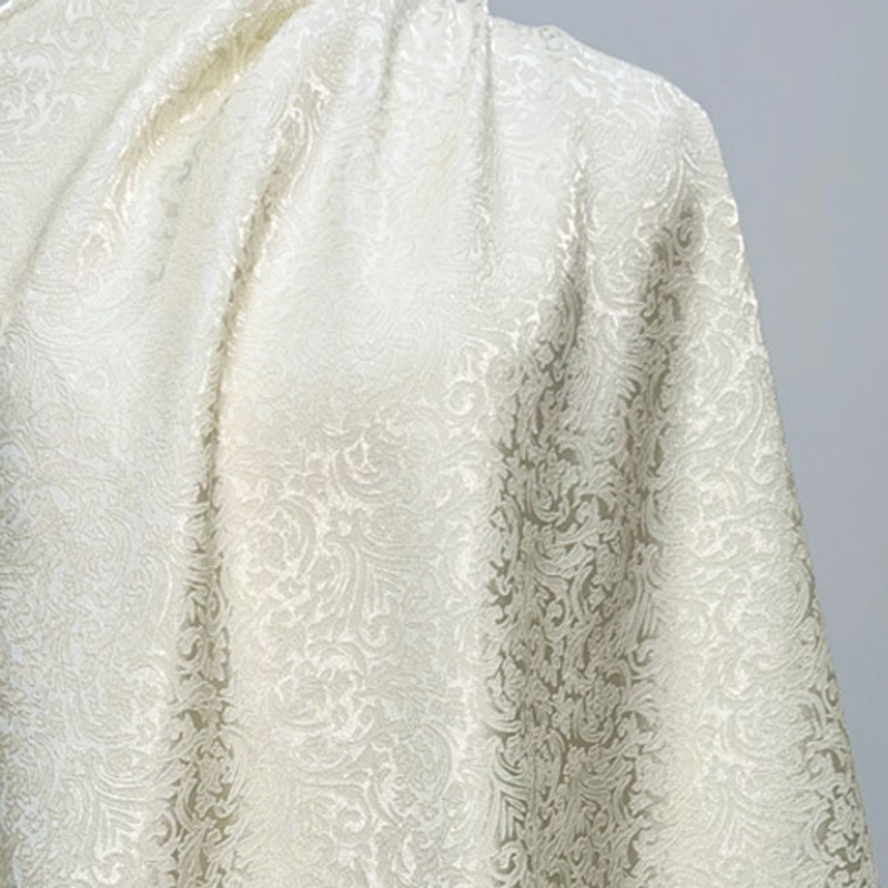 Pre-cut Beige Damask Jacquard  - Sewing Jackets ulasan dan harga