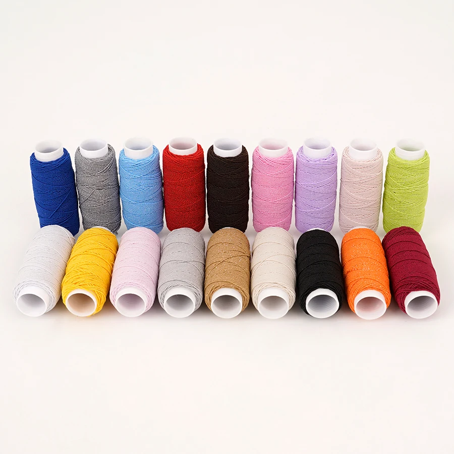 18-Color 0.6mm Ultra-Fine Elas - Sewing Machine Yarn ulasan dan harga