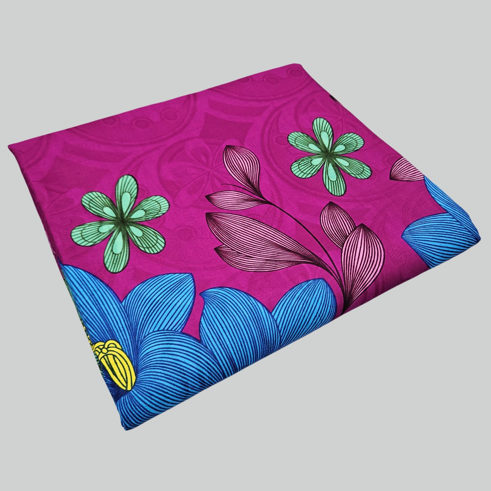 Floral Printed on Purple Blue  - Sewing Jackets ulasan dan harga