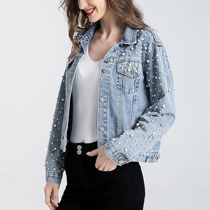 New Pearl Denim Jackets for Wo - Sewing Jackets ulasan dan harga
