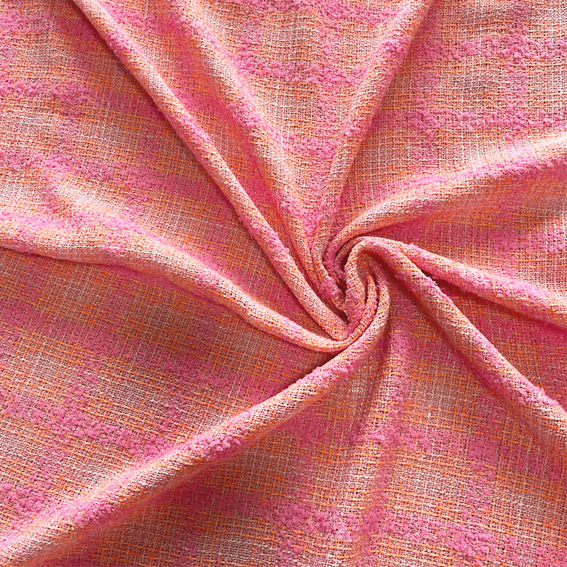 Pink and Orange Lattice With R - Sewing Tweed ulasan dan harga