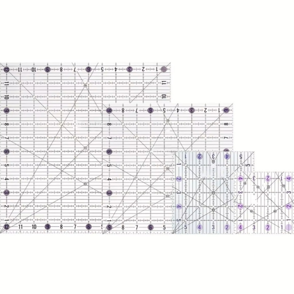 4pcs Square Acrylic Quilting R - Quilting Ruler Square ulasan dan harga