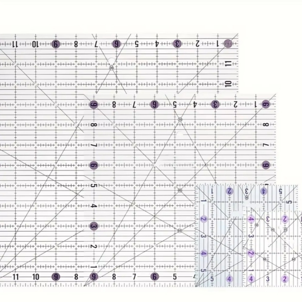 4pcs Square Acrylic Quilting R - Quilting Ruler Square ulasan dan harga