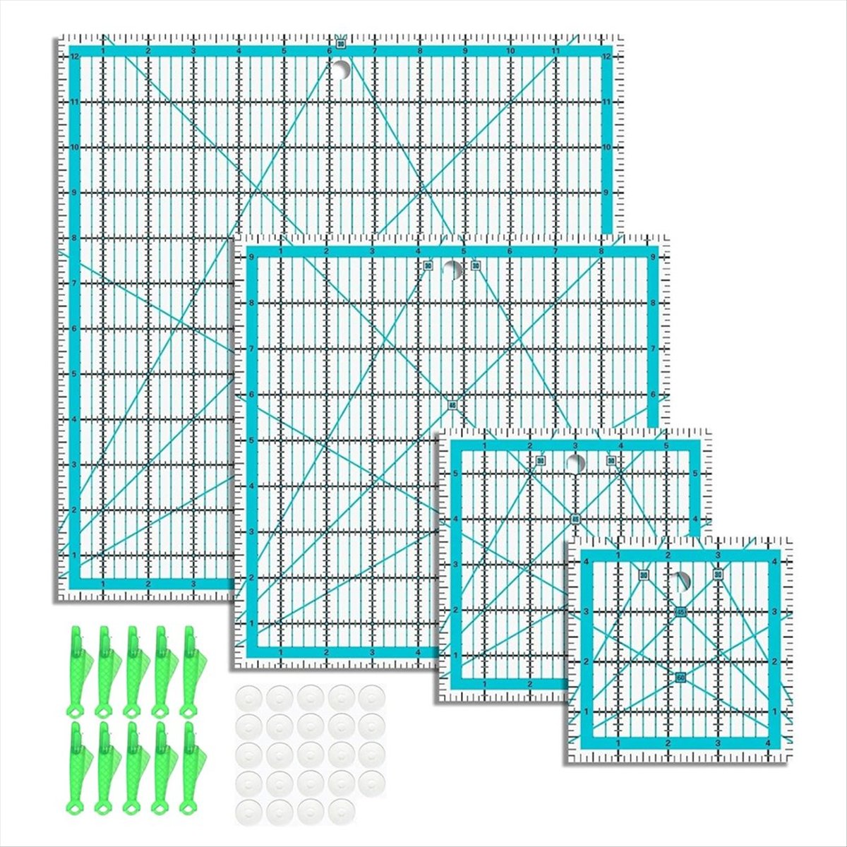 MALL 4pcs Quilting Rulers,Quil - Quilting Ruler Square ulasan dan harga