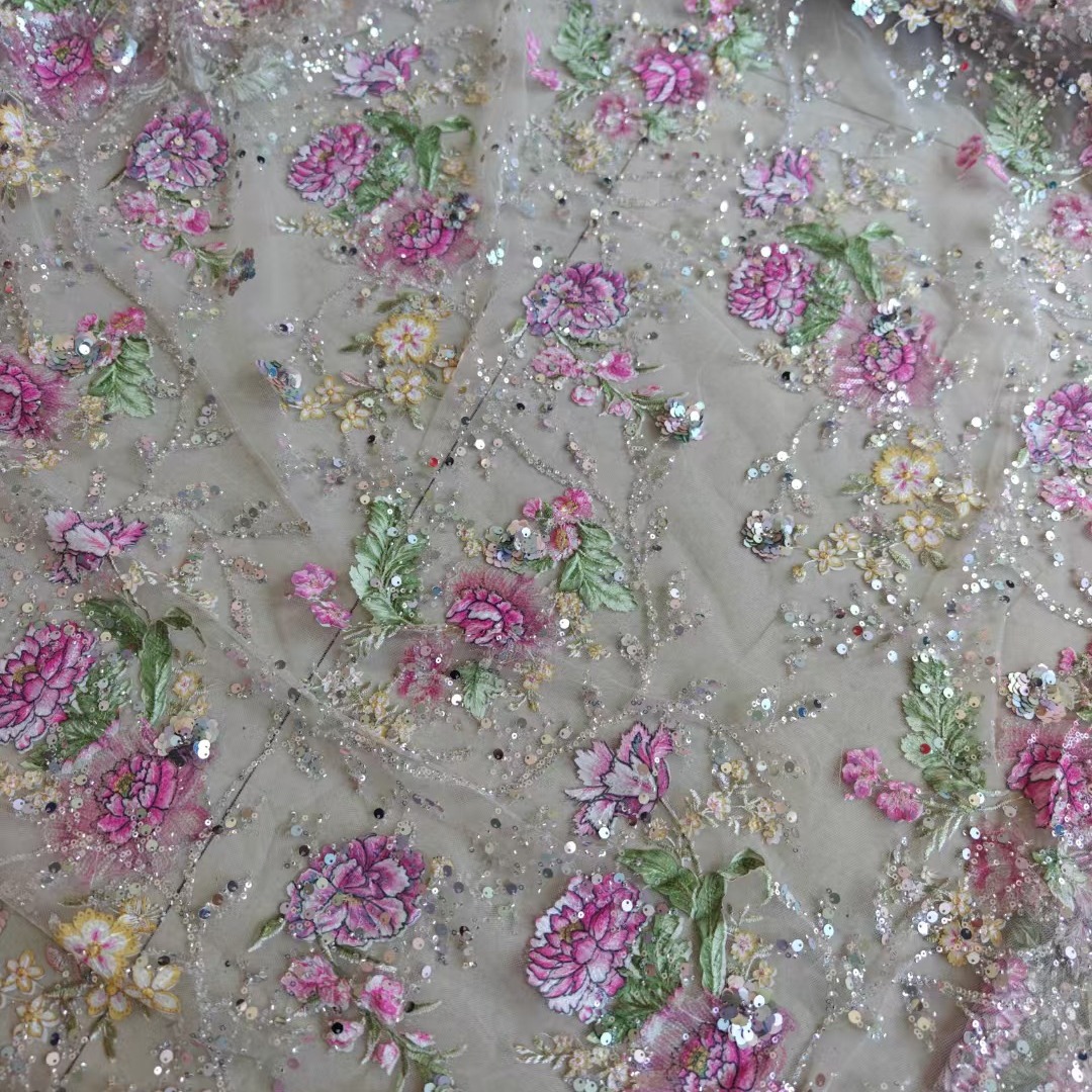 1M 120Cm Wide Luxury Beaded La - Sewing Textiles ulasan dan harga