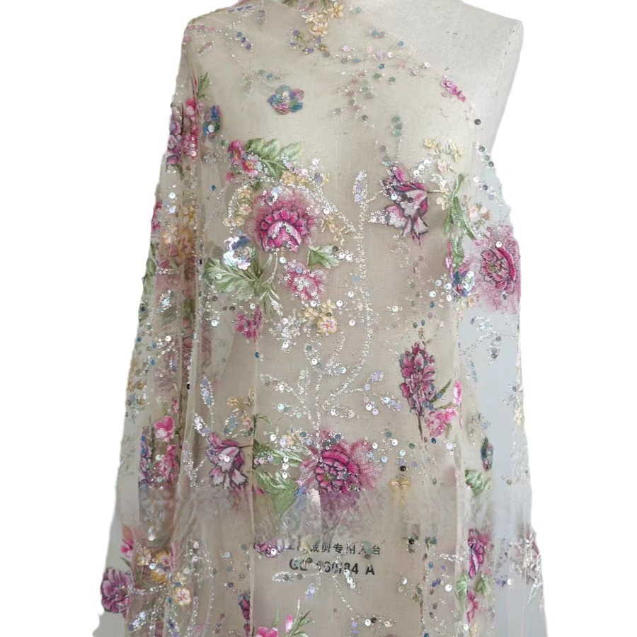1M 120Cm Wide Luxury Beaded La - Sewing Textiles ulasan dan harga