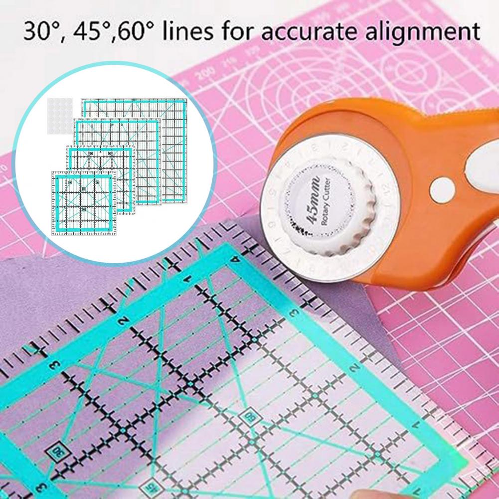 4Pcs Acrylic Quilting Ruler Sq - Quilting Ruler Square ulasan dan harga