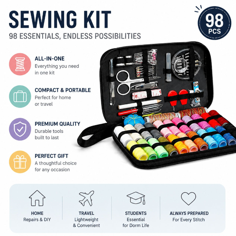 68/98PCS Sewing Accessories To - Textile Sewing Kit ulasan dan harga