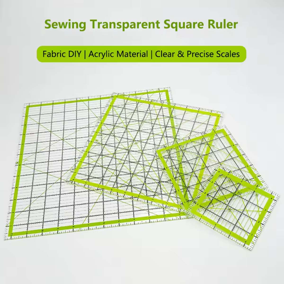 4Pcs Acrylic Square Quilting R - Quilting Ruler Square ulasan dan harga