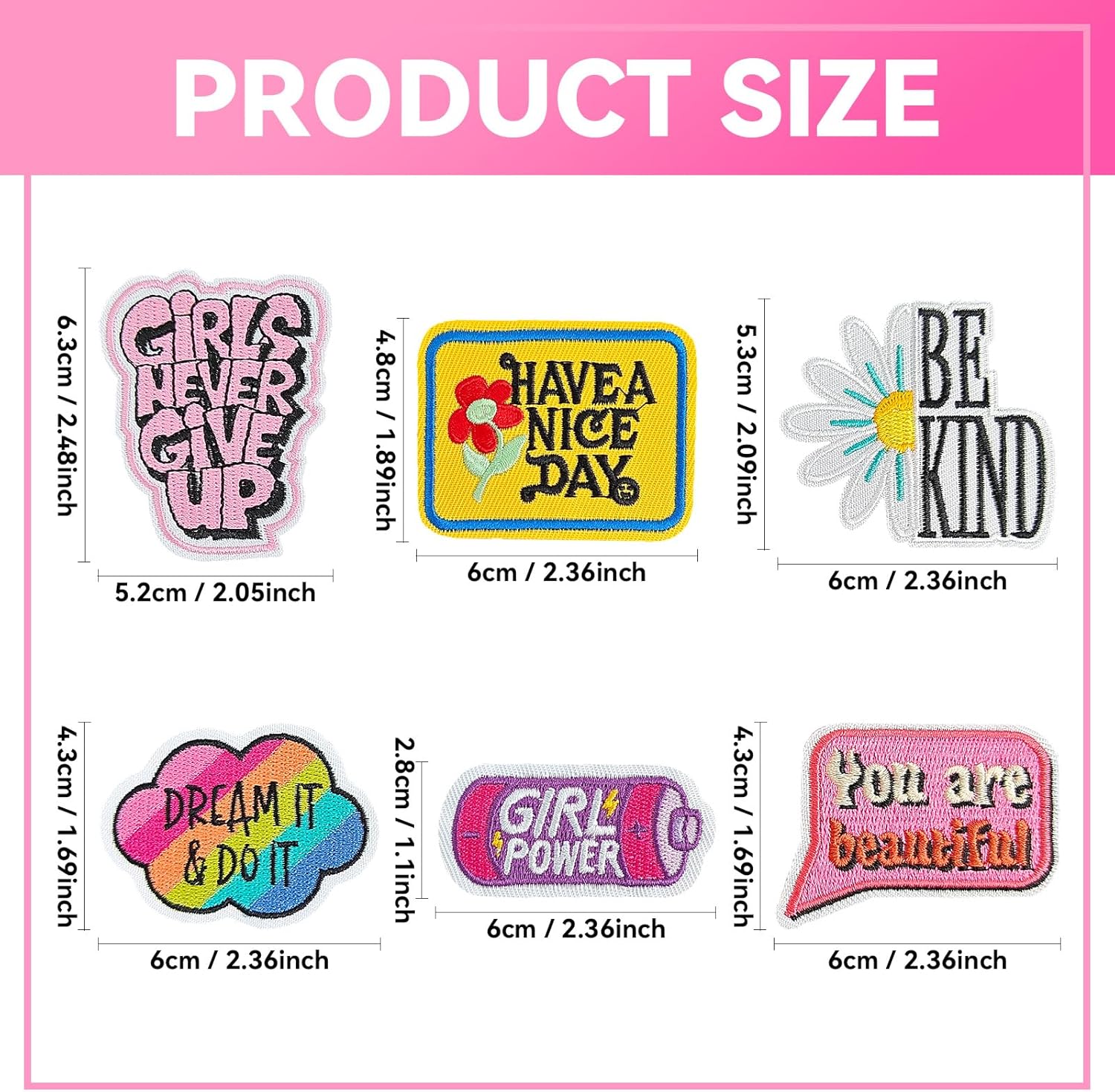 25Pcs Phrase Iron on Patches f - Sewing Jackets ulasan dan harga