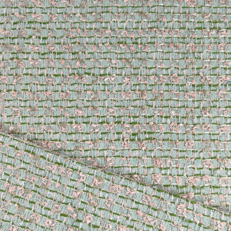 Green/Red Ribbon Yarn-Dyed Bra - Sewing Tweed ulasan dan harga