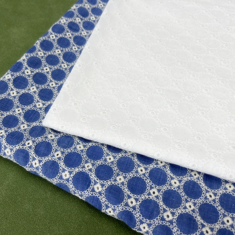Cotton Denim Small Circle Eyel - Sewing Eyelet Fabric ulasan dan harga