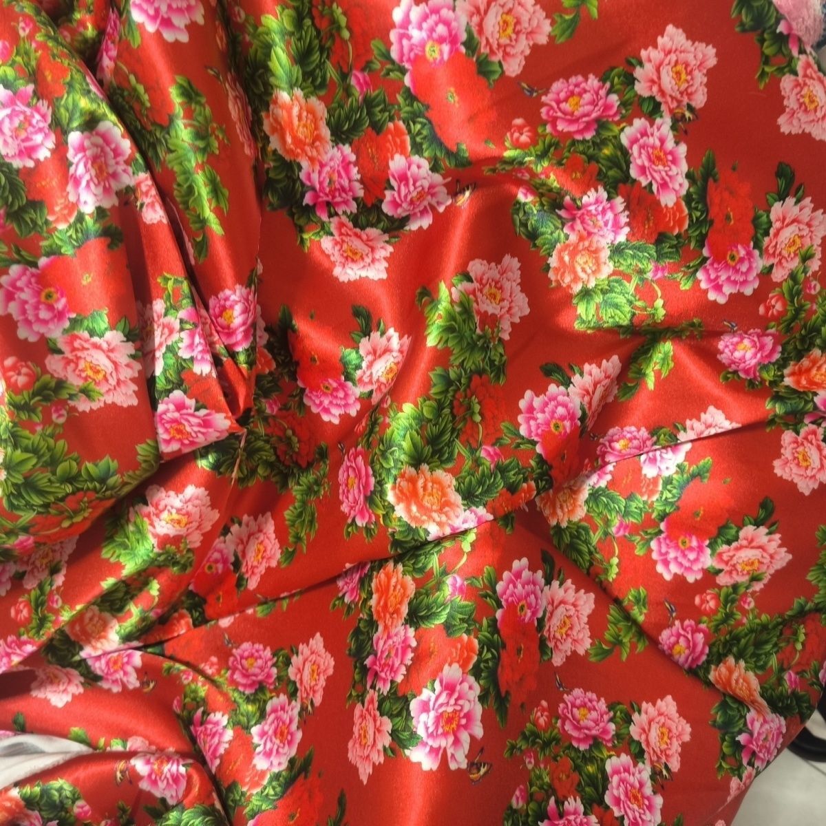 Satin Fabric Cloth without Ove - Sewing Textiles ulasan dan harga
