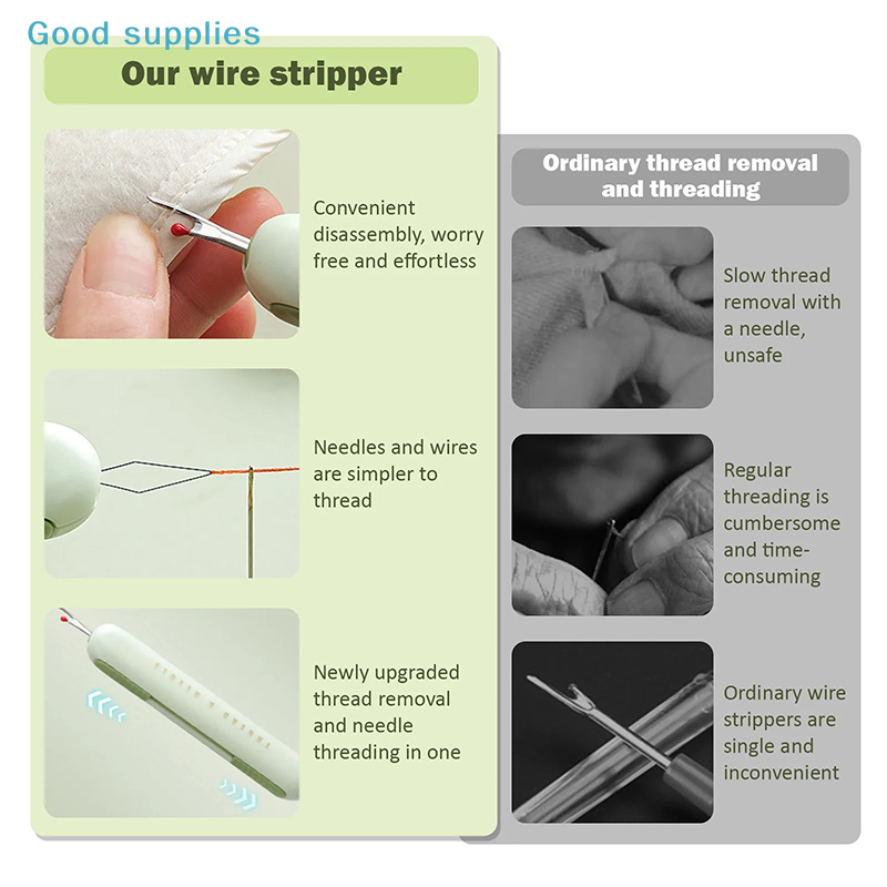 2 In 1 Needle Threaders Sewing - Seam Ripper Tool ulasan dan harga