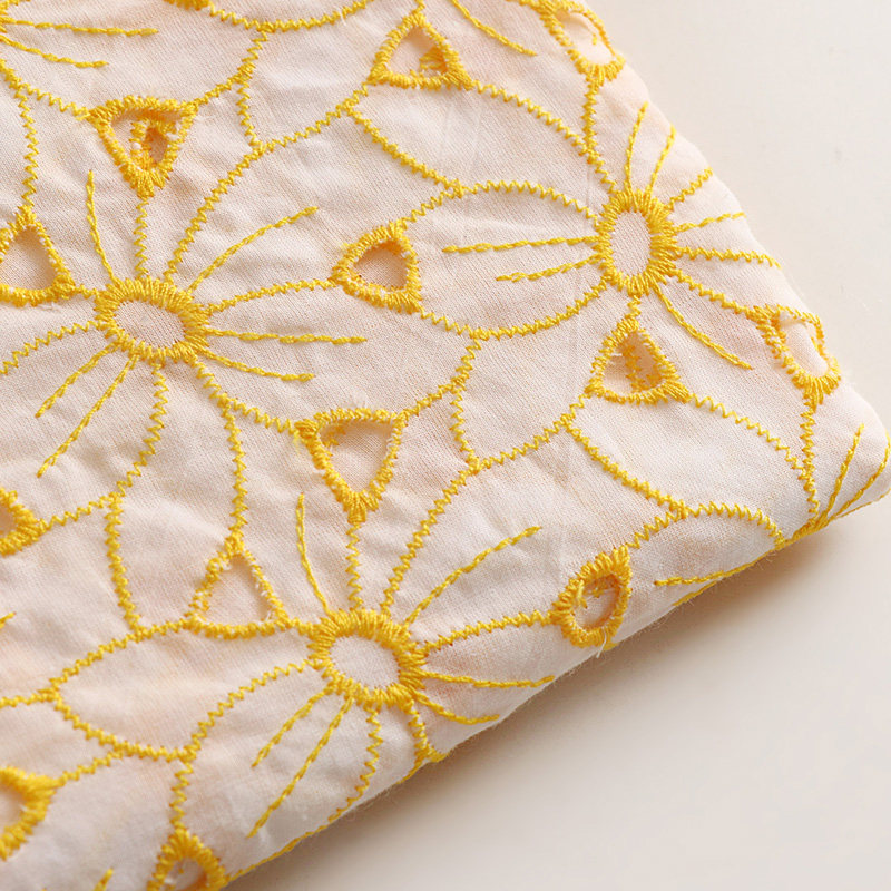 100% Cotton Embroidered Eyelet - Sewing Eyelet Fabric ulasan dan harga