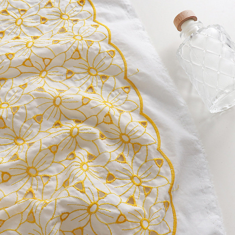 100% Cotton Embroidered Eyelet - Sewing Eyelet Fabric ulasan dan harga