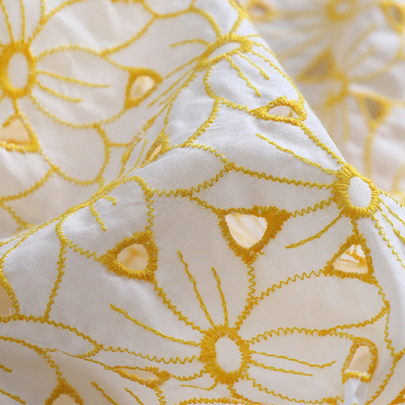 100% Cotton Embroidered Eyelet - Sewing Eyelet Fabric ulasan dan harga