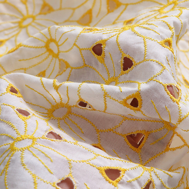 100% Cotton Embroidered Eyelet - Sewing Eyelet Fabric ulasan dan harga