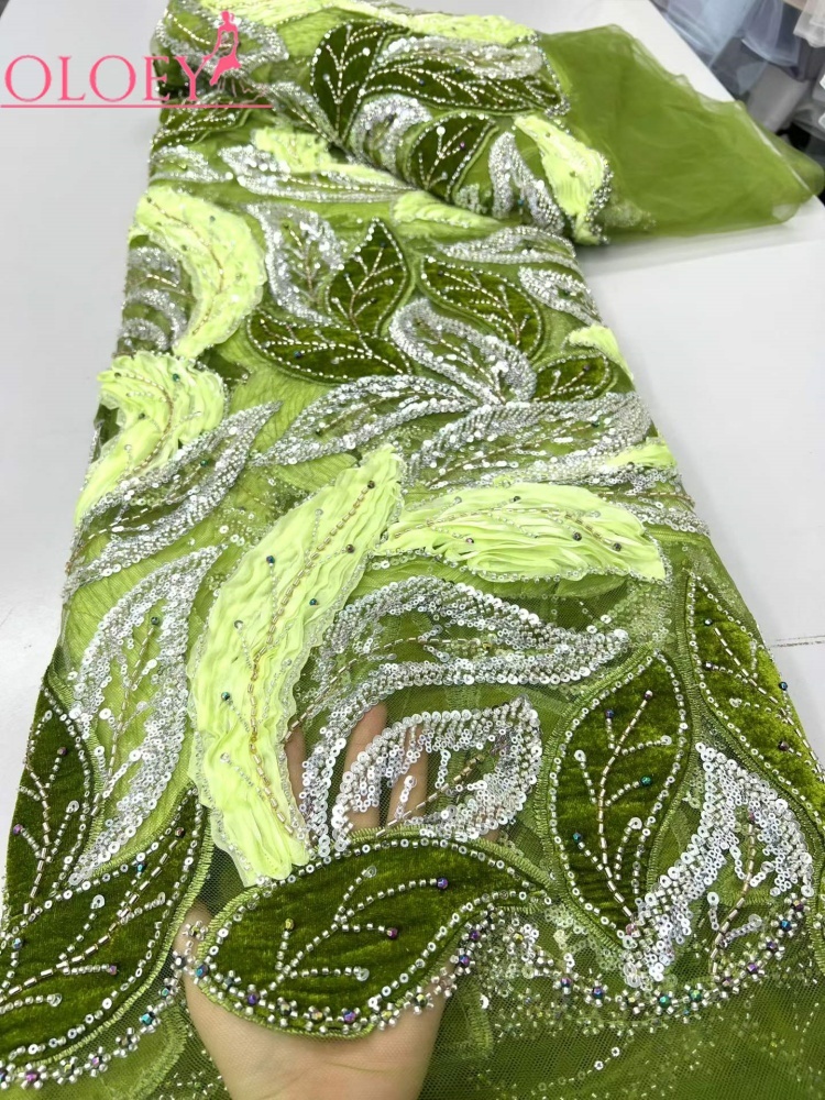 OLOEY Luxury African Sequins B - Sewing Velvet Fabric ulasan dan harga