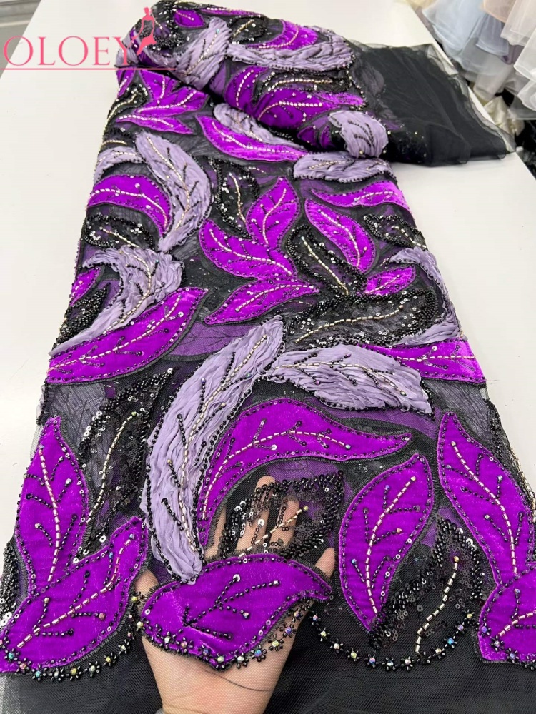 OLOEY Luxury African Sequins B - Sewing Velvet Fabric ulasan dan harga