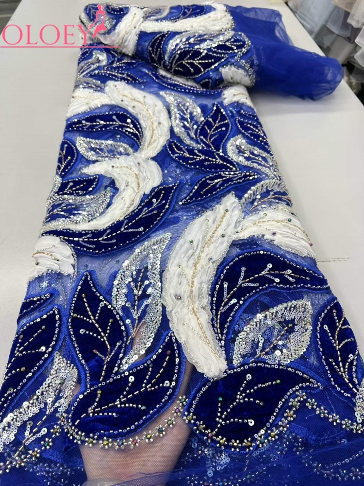 OLOEY Luxury African Sequins B - Sewing Velvet Fabric ulasan dan harga