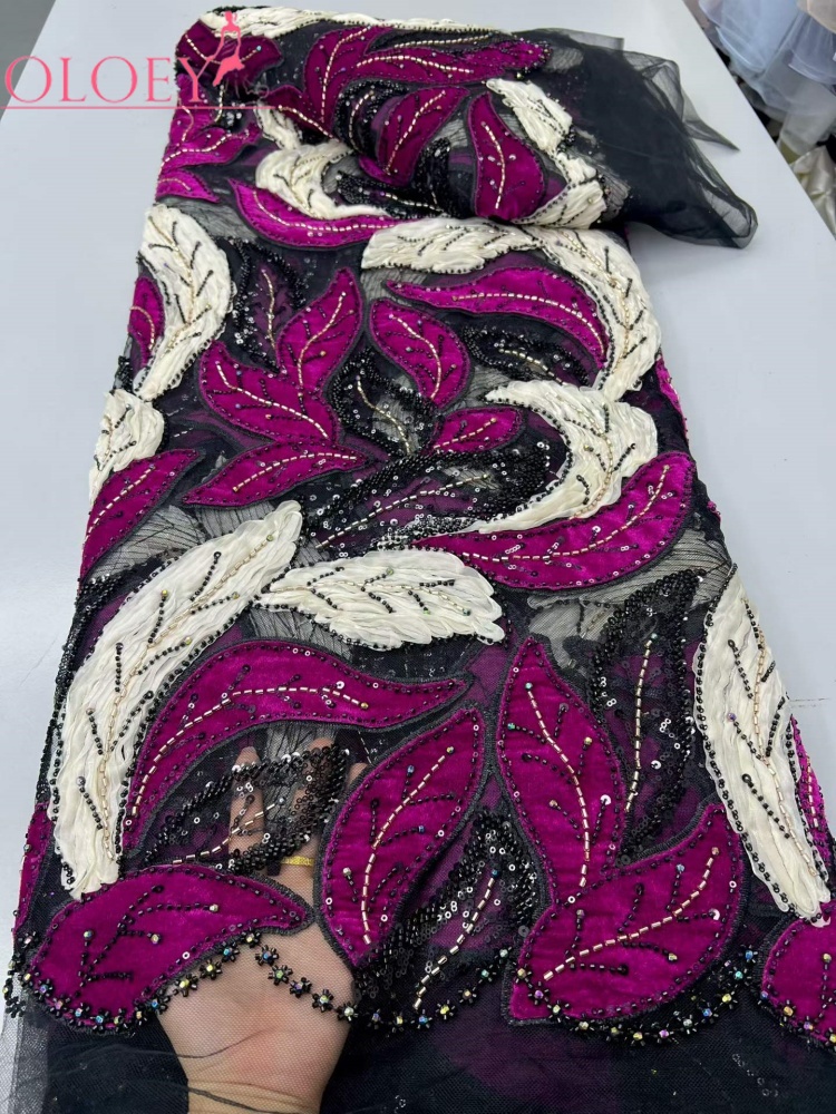 OLOEY Luxury African Sequins B - Sewing Velvet Fabric ulasan dan harga