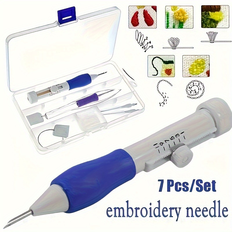 7-Piece Embroidery Punch Needl - Textile Sewing Kit ulasan dan harga