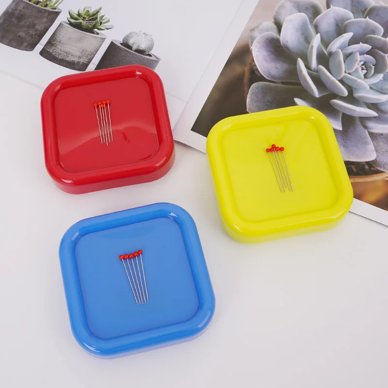 Color Square Magnetic Needle P - Sewing Pin Cushion ulasan dan harga