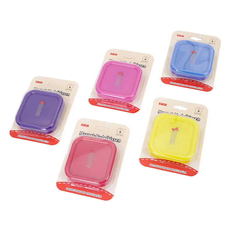 Color Square Magnetic Needle P - Sewing Pin Cushion ulasan dan harga
