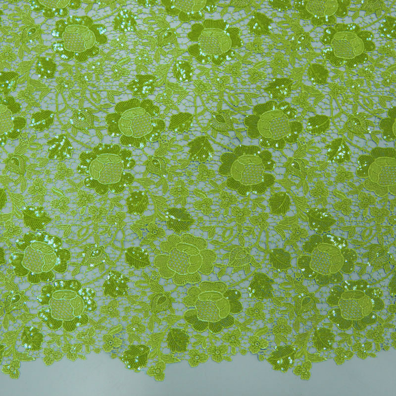 Lemon Green Hjgh Quality Hollo - Sewing Eyelet Fabric ulasan dan harga